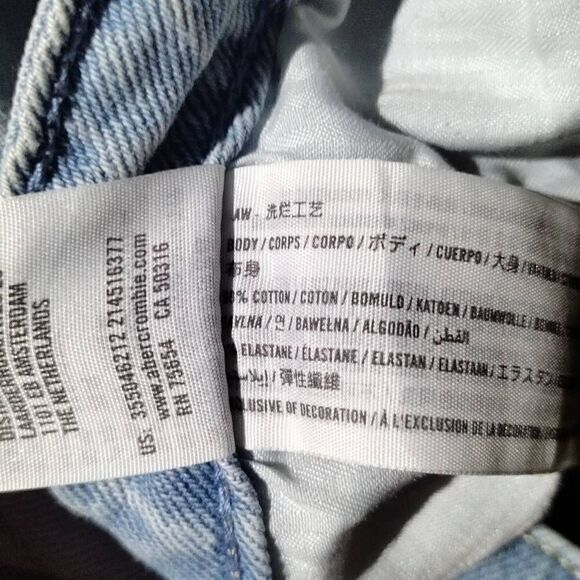 Hollister Distressed Ultra High Rise Vintage Straight Color Block Jeans Jr Sz 11 - Picture 9 of 9